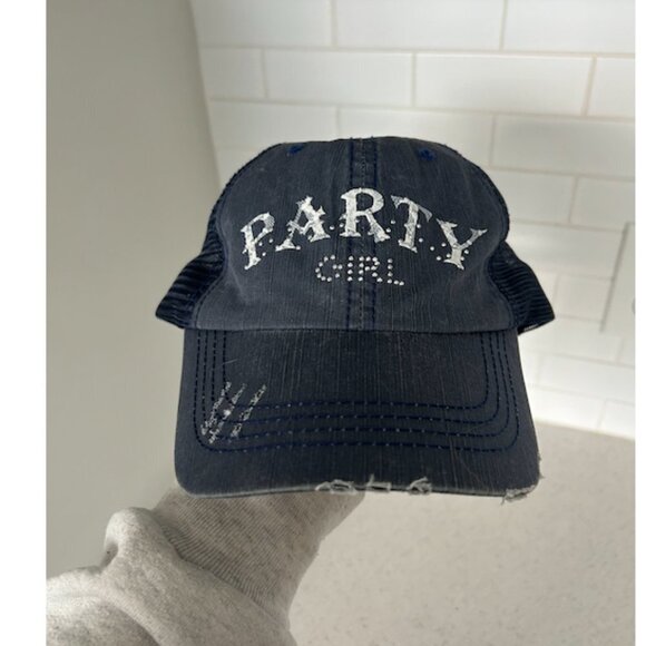 Accessories - party girl bedazzled trucker hat